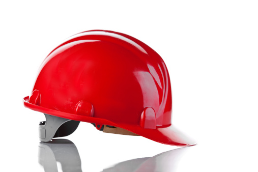 red helmet isolated on white background