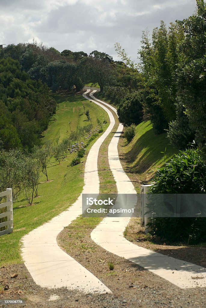 Avvolgimento strada lungo drive - Foto stock royalty-free di In salita