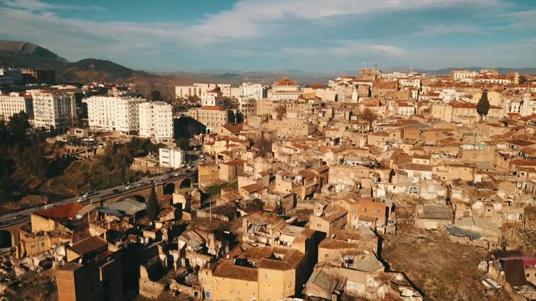 Aerial view of ancient Constantine, Algeria