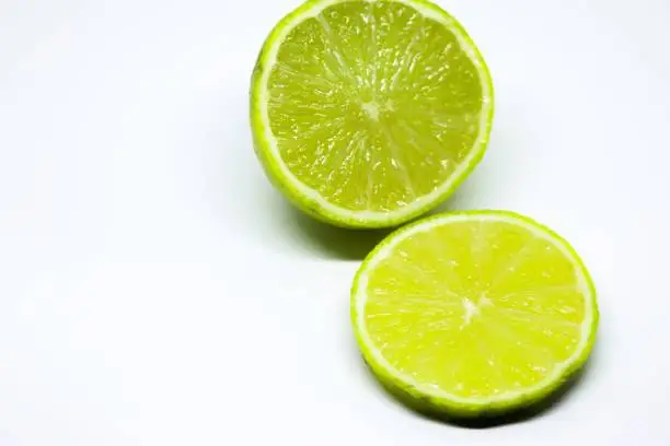 lime isolated on white background.
