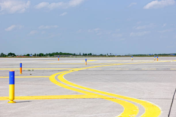 Taxiway marking at an airport