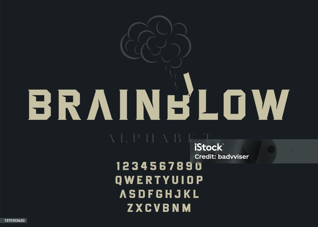 Negative Letters Negative Space Serif Alphabet Vector Decorative Typography Stock ...
