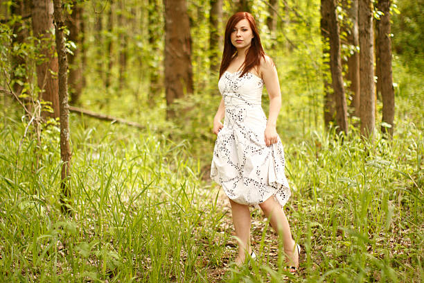 istock Young woman in the woods 137010614