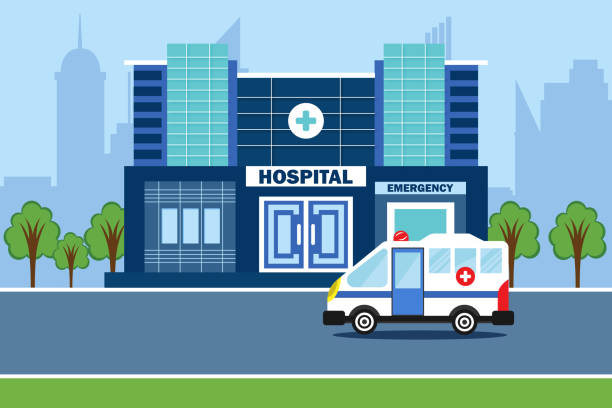 istock Hospital building in the city 1370109973