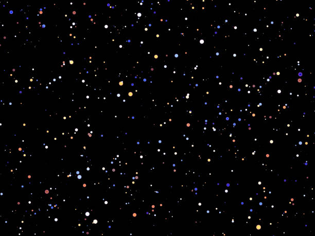 밤 별이 빛나는 하늘, 별과 어두운 공간 배경 - fractal nebula infinity backgrounds stock illustrations