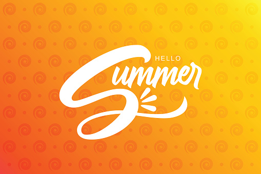 Lettering composition of Summer Vacation on abstract background stock illustration