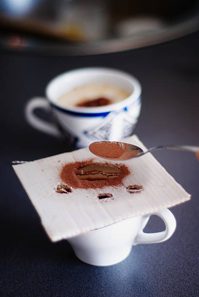 coffee with chocolate stock photo