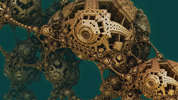 istock Abstract background 3D, fantastic ancient civilization architecture 1370129214
