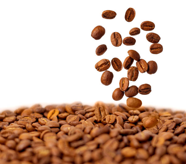 istock Levitation of coffee beans. Background with coffee. 1370137642