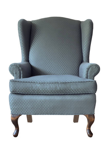 istock Isolated grey armchair. Grey chair on white background 1370141532