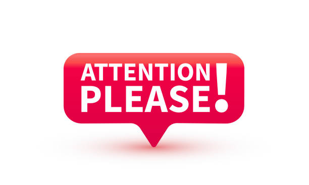 istock Banner with Attention please. Red Attention please sign icon. Exclamation danger sign. Alert icon. Vector stock illustration. 1370144131