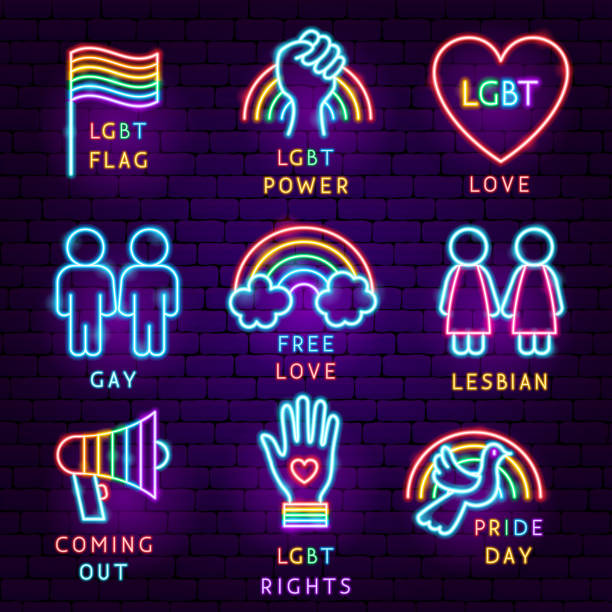 zestaw etykiet lgbt pride - sex symbol audio stock illustrations
