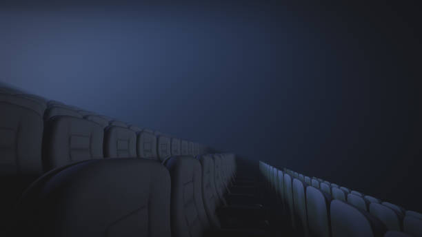 istock Empty seats for spectators. Audience room. 1370149339