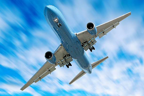 istock jet airplane landing in motion blur sky 137015051