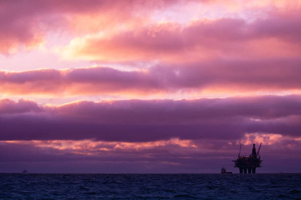 Oil Platform at Sunset