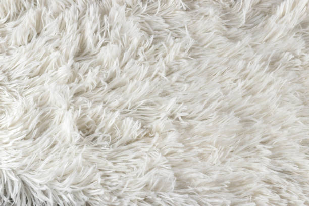 istock Synthetic fur white texture for the background 1370154402