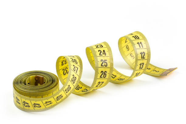 istock Measure tape in different positions isolated on white background 1370154534