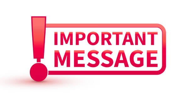 Important message sign icon in flat style. Warning information vector illustration on white isolated background. Exclamation business concept. Important message sign icon in flat style. Warning information vector illustration on white isolated background. Exclamation business concept. note message stock illustrations