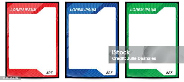 Team Border Script Team Player Trading Card Frame Border Template Design Flyer Stock ...