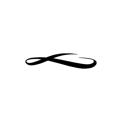 Curved Script Underline Handwritten Curved Underline Lettering Element Vector Illustration ...