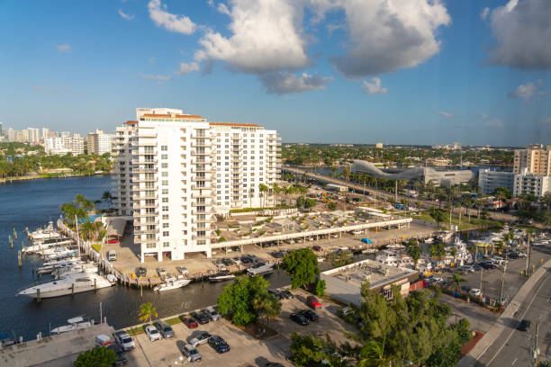 istock Fort Lauderdale Marina From Above with yachts 1370167793