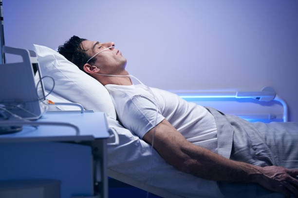 istock Patient in white t-shirt resting after procedures 1370171630