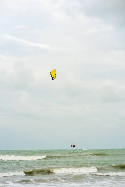 kite surfer on the beach in dakhla city morocco