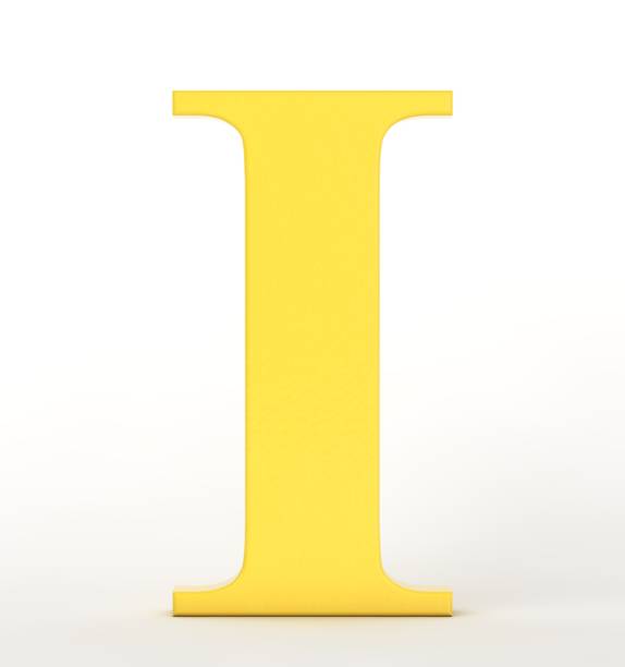 istock Letter I yellow on white background 1370177762