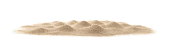 istock Sand dune isolated on white background and texture. Pile sand on white background. 1370181130
