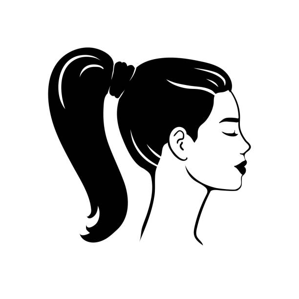 Ponytail Illustrations, Royalty-Free Vector Graphics & Clip Art - iStock