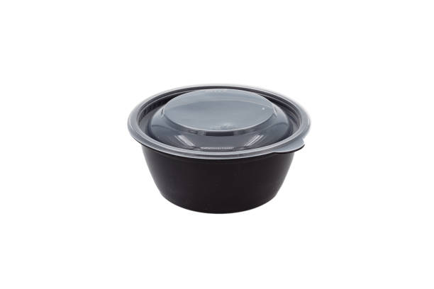 istock A deep plate of black on a white background 1370183559