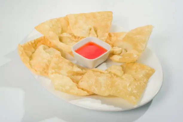 Peruvian Chinese fusion food: "Wantan frito