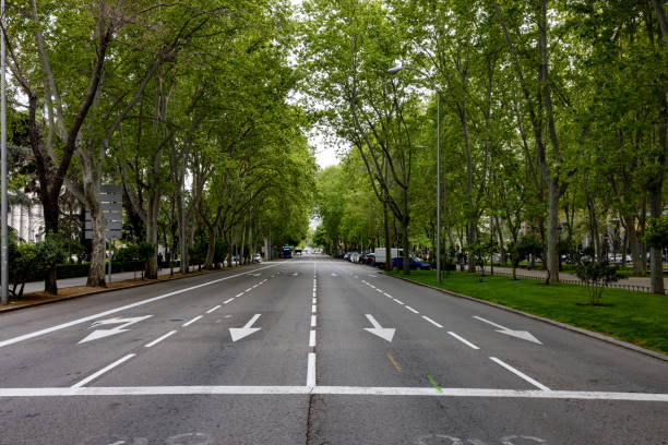 istock Madrid empty city street 1370183900