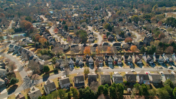 istock Suburban Streets in Georgia - Drone Shot 1370183921