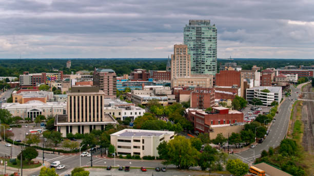 istock Drone Shot of Downtown Durham, NC 1370185273