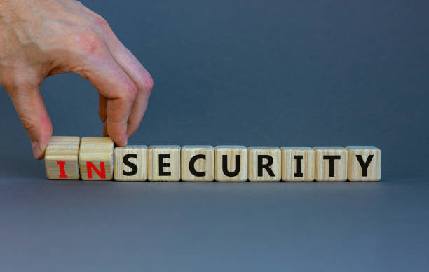 istock Security or insecurity symbol. Businessman turns wooden cubes, changes words insecurity to security. Beautiful grey background. Business, security or insecurity concept. Copy space. 1370185664