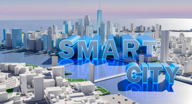 istock Smart city low poly mega city background, urban and futuristic technology concepts. 3D rendering. 1370186506