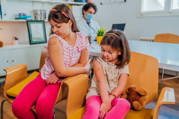 istock Girls after vaccination 1370188319