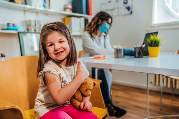 istock Little girl after vaccination 1370189489