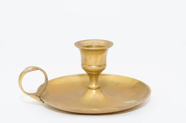 istock Vintage bronze candle holder 1370190628