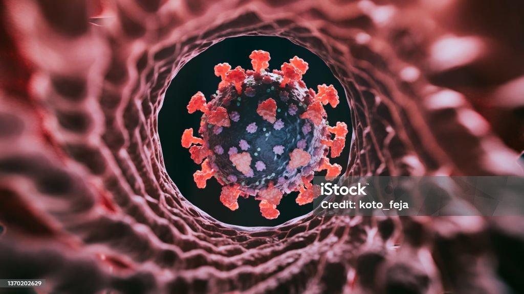 Abs technology COVID-19 research Abs technology COVID-19 research - 3d rendered image. Pandemic wave.
Viral Infection concept. Delta, Omicron (B.1.1.529) variant. Sars-cov-2, 2019-nCoV, Coronavirus.
Antibody, Antigen, stealth, Vaccine technology concept. SARS-CoV-2 BA.2 Variant Stock Photo