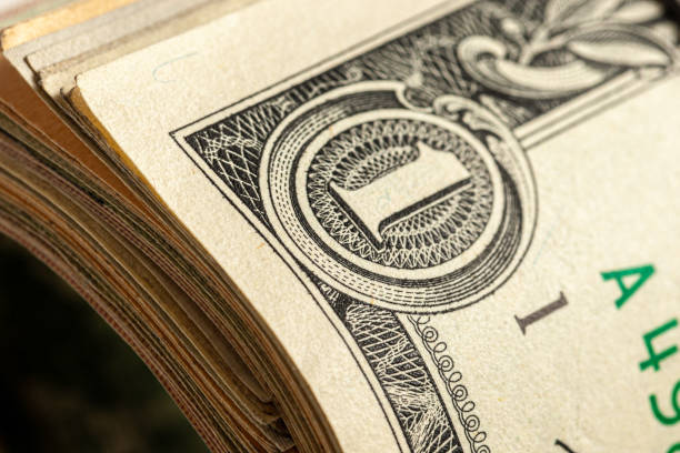 istock A roll of money close-up macro shot. 1370211266