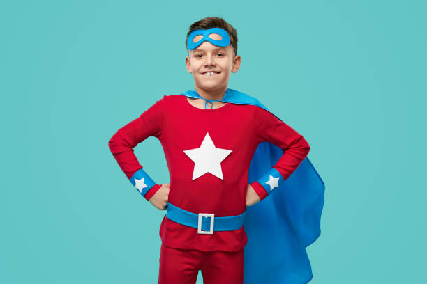 istock Confident little super hero smiling for camera 1370212140