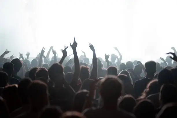 Photo of Crowd of people partying at live concert