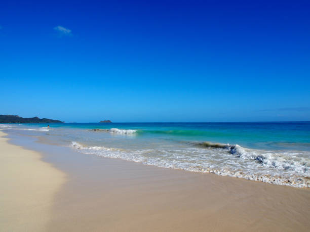 istock Waves lap on shore of Waimanalo Beach 1370214703
