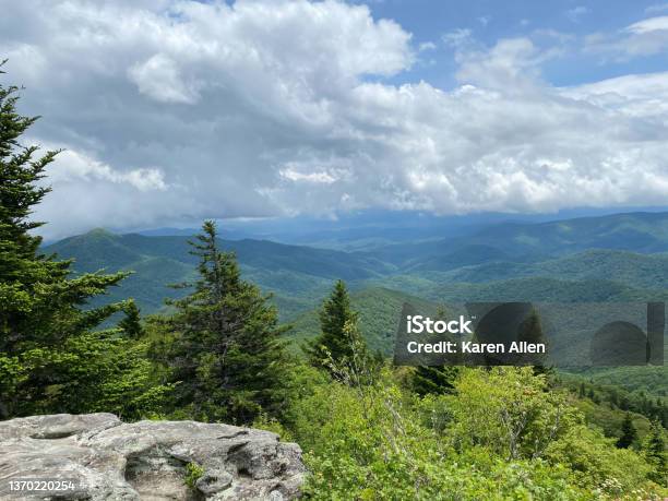 Top Of The Mountain Stock Photo - Download Image Now - North Carolina - US State, West - Direction, Mountain