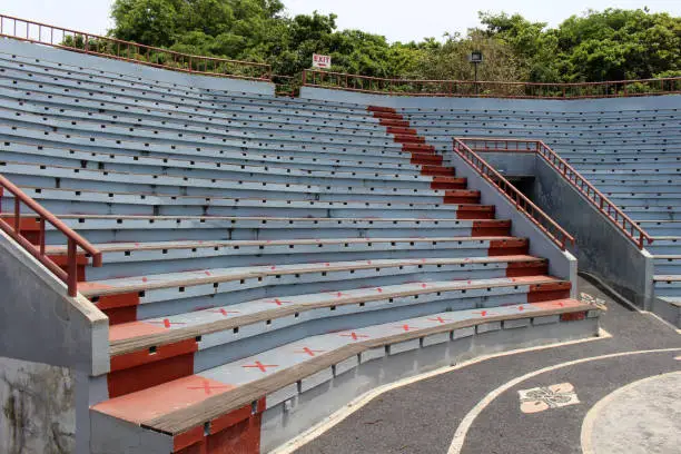 Photo of Abandoned stage for dance performance in Uluwatu of Bali. Taken January 2022.