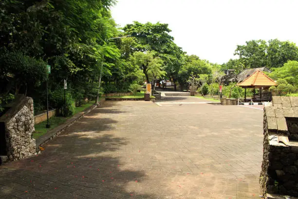 Photo of Almost no tourists visiting Uluwatu Temple complex during pandemic. Taken January 2022.