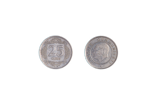 2 drachmes 1982 coin isolated on black background, Greece