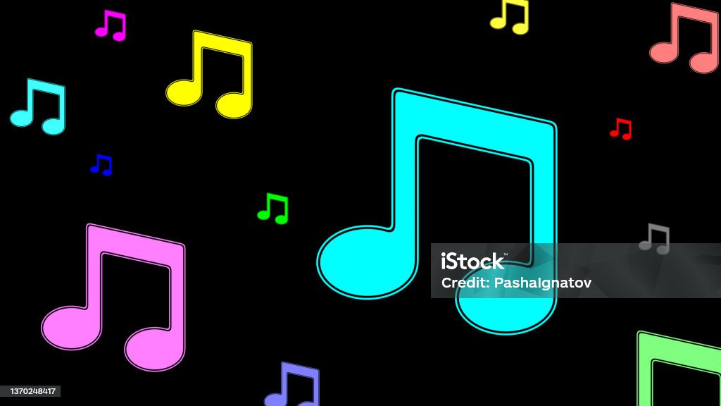 Simple Musical Notes Colorful Colorful Musical Notes Stock Illustration - Download Image Now ...